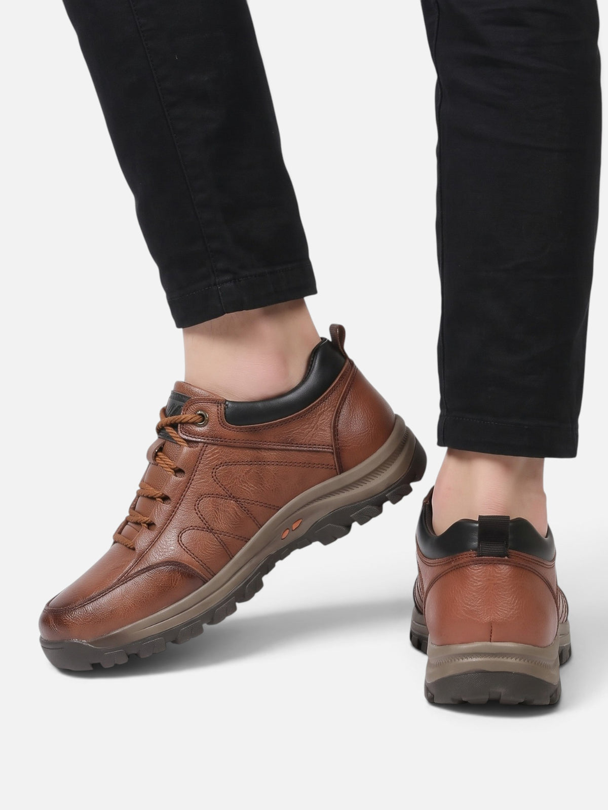 Chaussures de Marche Homme Semelle Épaisse Simili Cuir