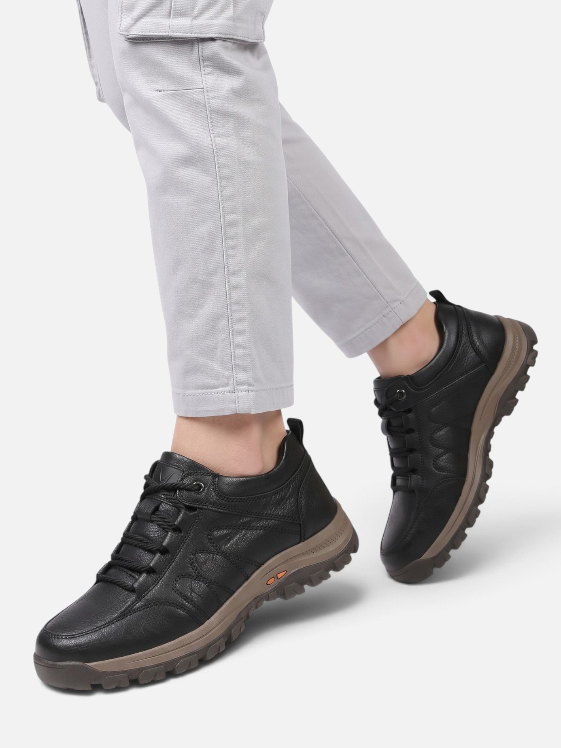 Chaussures de Marche Homme Semelle Épaisse Simili Cuir