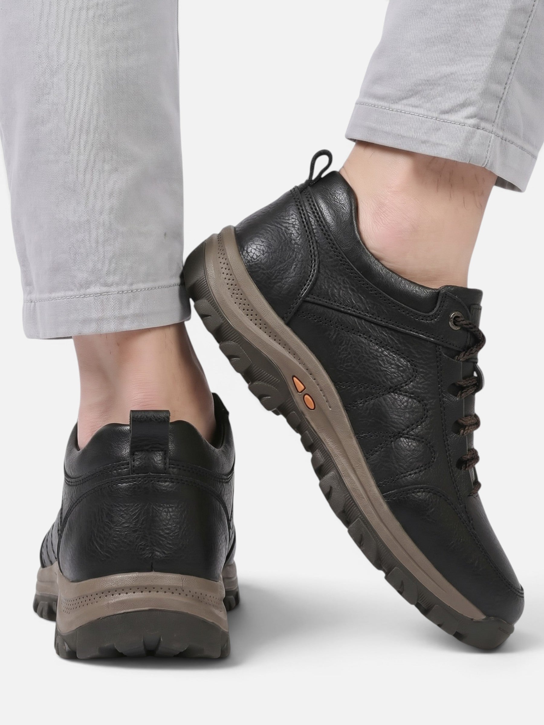 Chaussures de Marche Homme Semelle Épaisse Simili Cuir