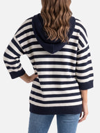 Women’s Striped Hooded Knit Jumper