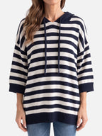 Women’s Striped Hooded Knit Jumper