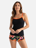 Women's Tummy Control Floral Print Short Tankini