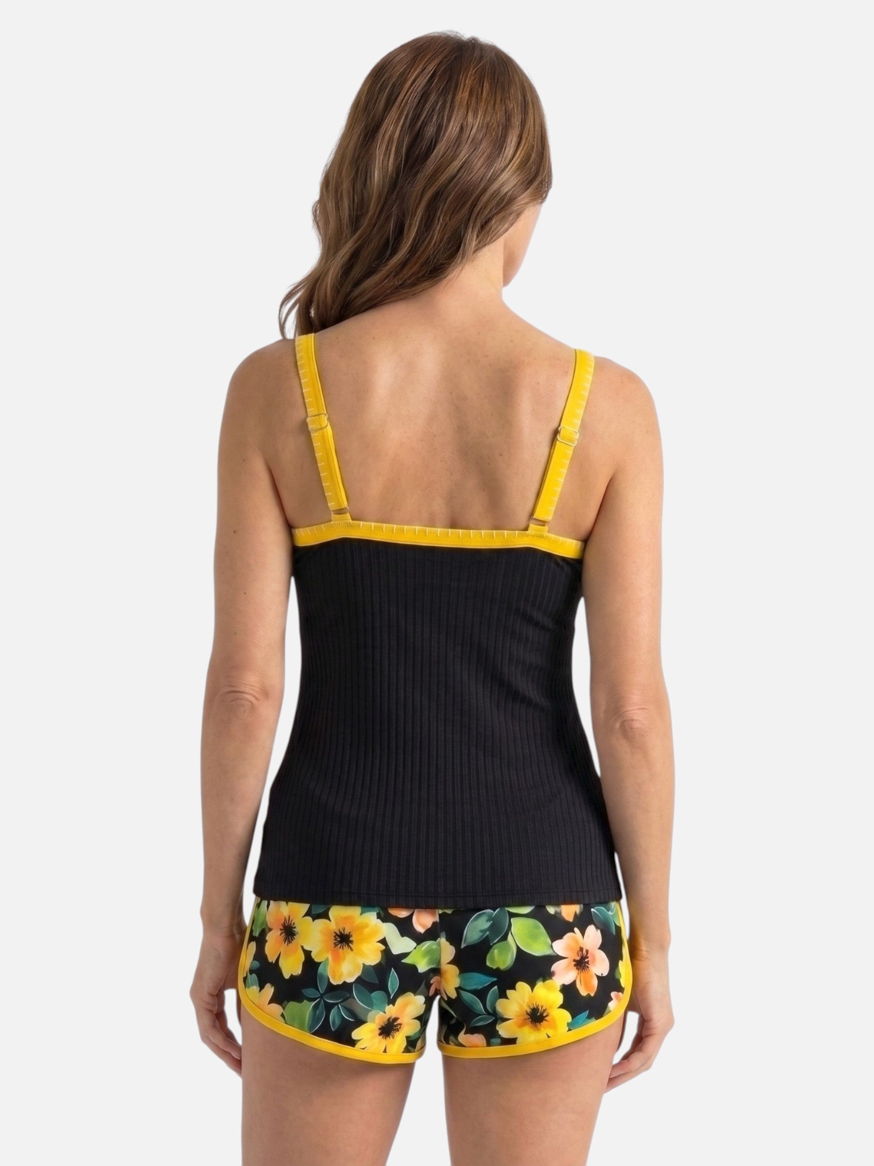 Women's Tummy Control Floral Print Short Tankini