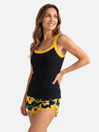 Women's Tummy Control Floral Print Short Tankini
