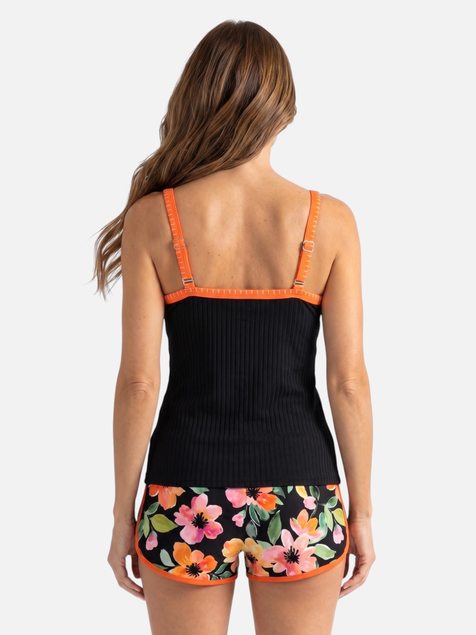 Women's Tummy Control Floral Print Short Tankini