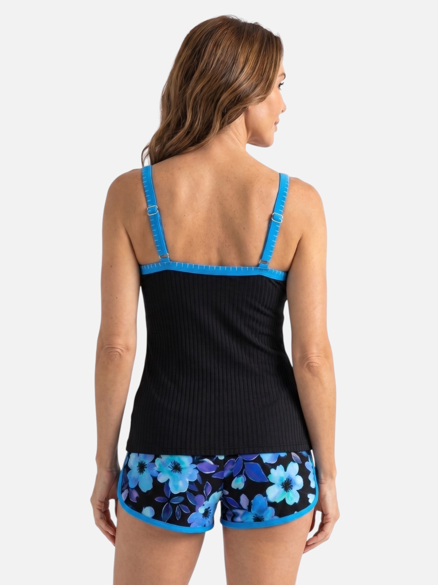 Women's Tummy Control Floral Print Short Tankini