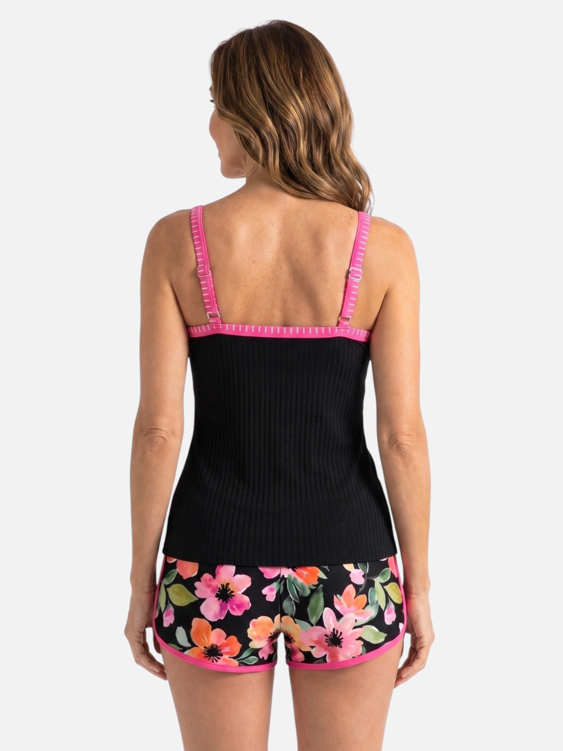 Women's Tummy Control Floral Print Short Tankini