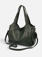 Sac Hobo Femme Simili Cuir Multipoches Porté Épaule Détail Zippé