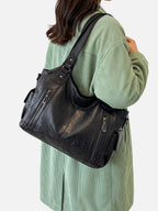 Sac Hobo Femme Simili Cuir Multipoches Porté Épaule Détail Zippé