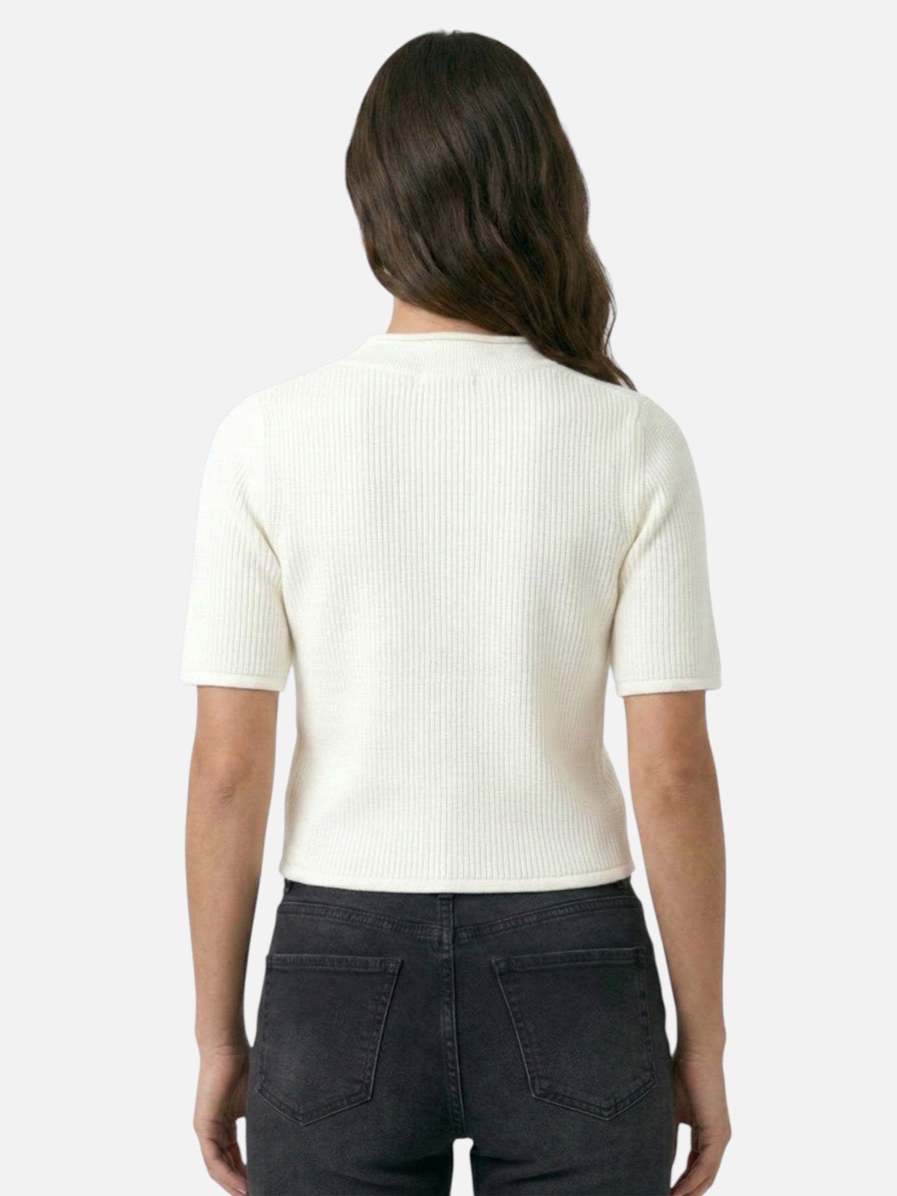 Gilet femme côtelé élégant à boutons – coupe ajustée et style minimaliste