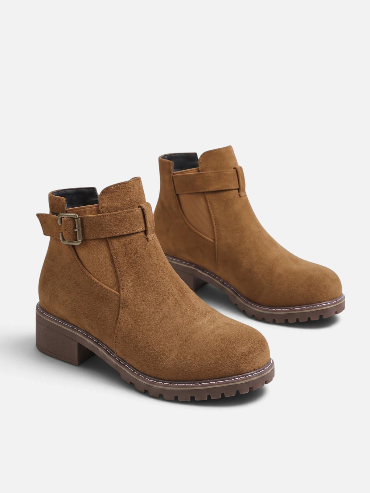 Women's Chunky Sole Buckle Chelsea Boots