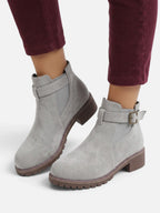 Women's Chunky Sole Buckle Chelsea Boots