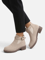 Women's Chunky Sole Buckle Chelsea Boots