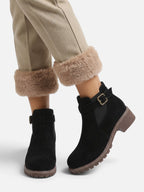 Women's Chunky Sole Buckle Chelsea Boots