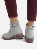 Women's Chunky Sole Buckle Chelsea Boots