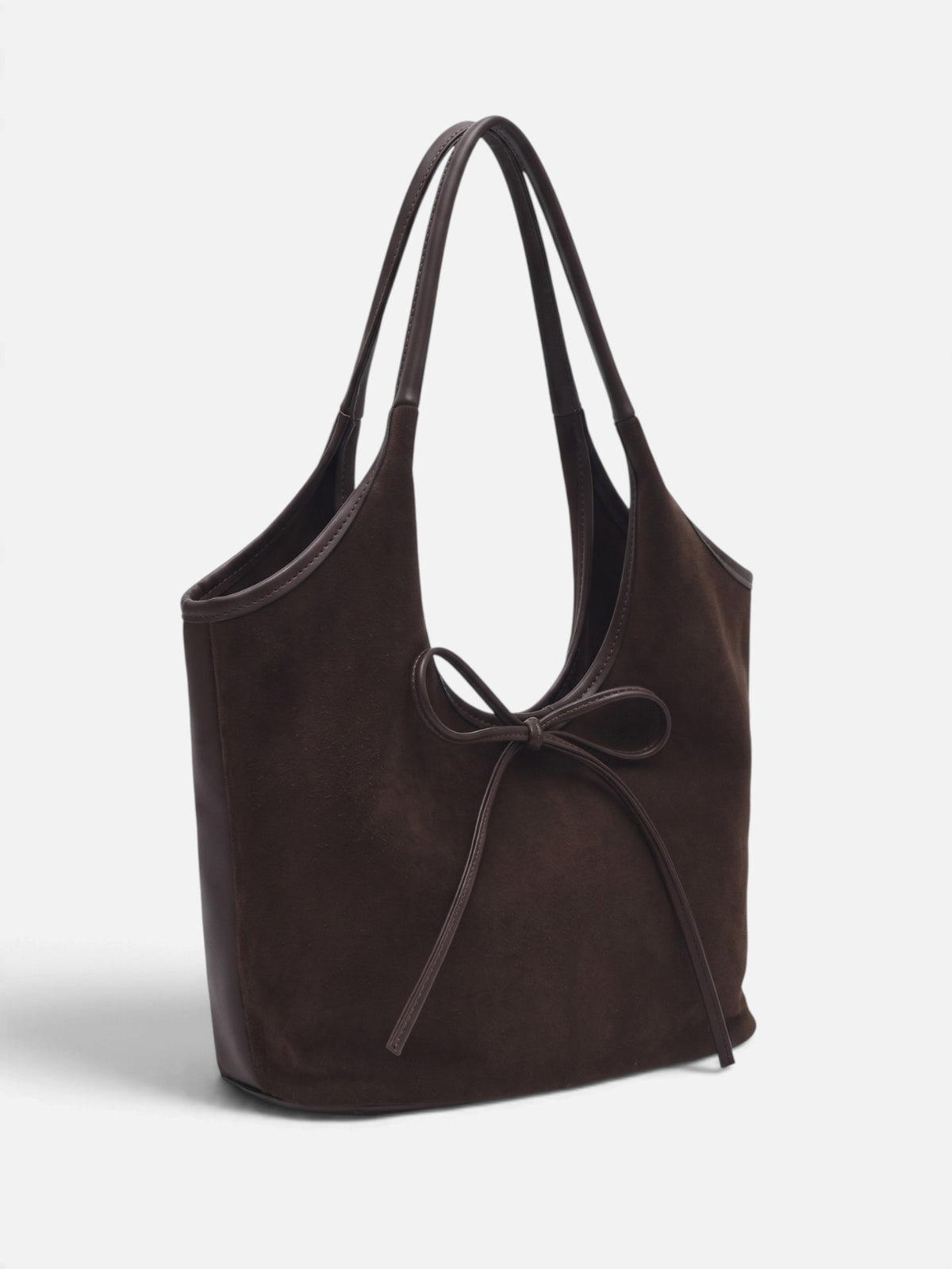 Sac Porté Épaule Femme Suédine Détail Noeud