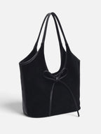 Sac Porté Épaule Femme Suédine Détail Noeud