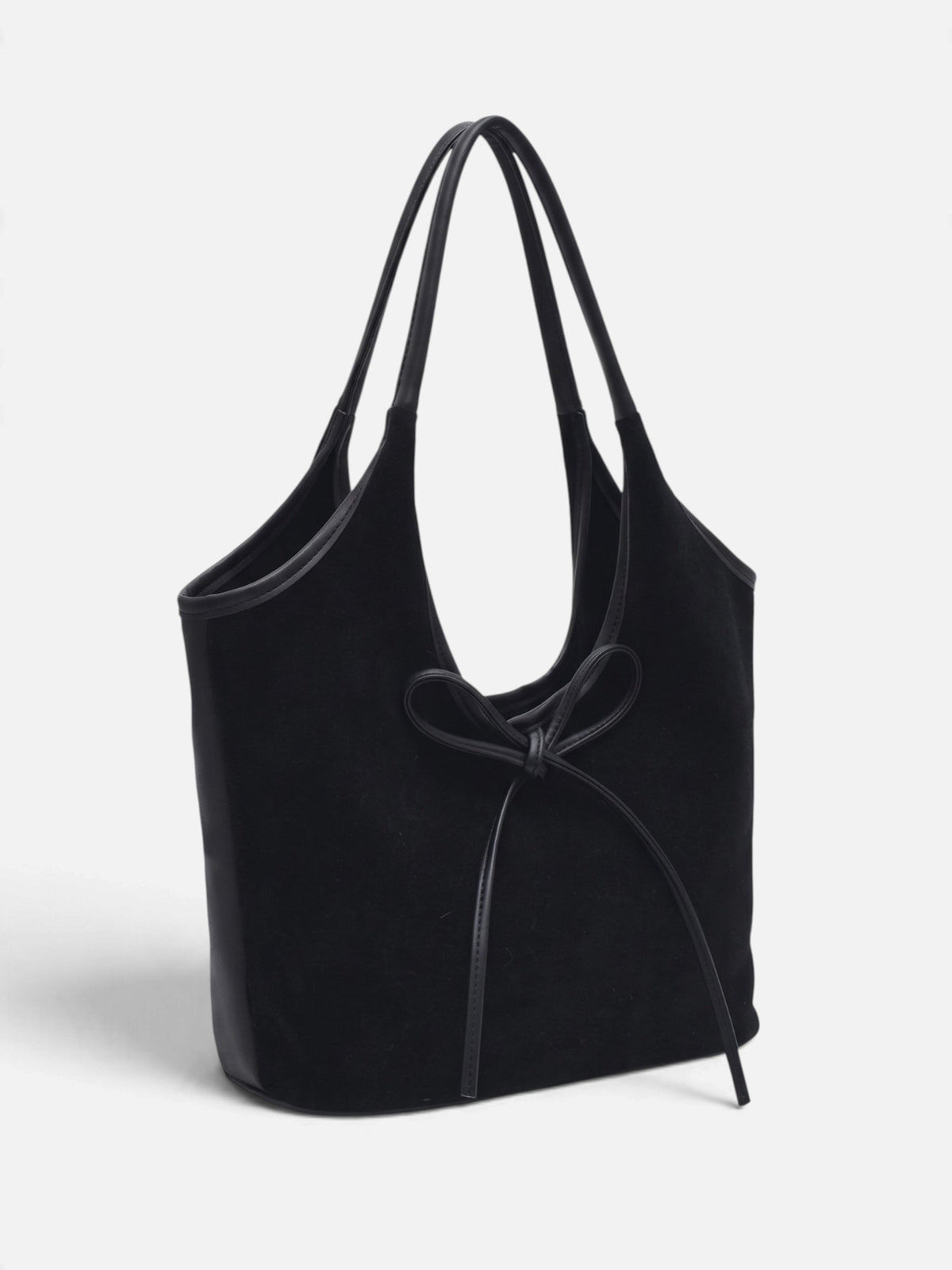 Sac Porté Épaule Femme Suédine Détail Noeud