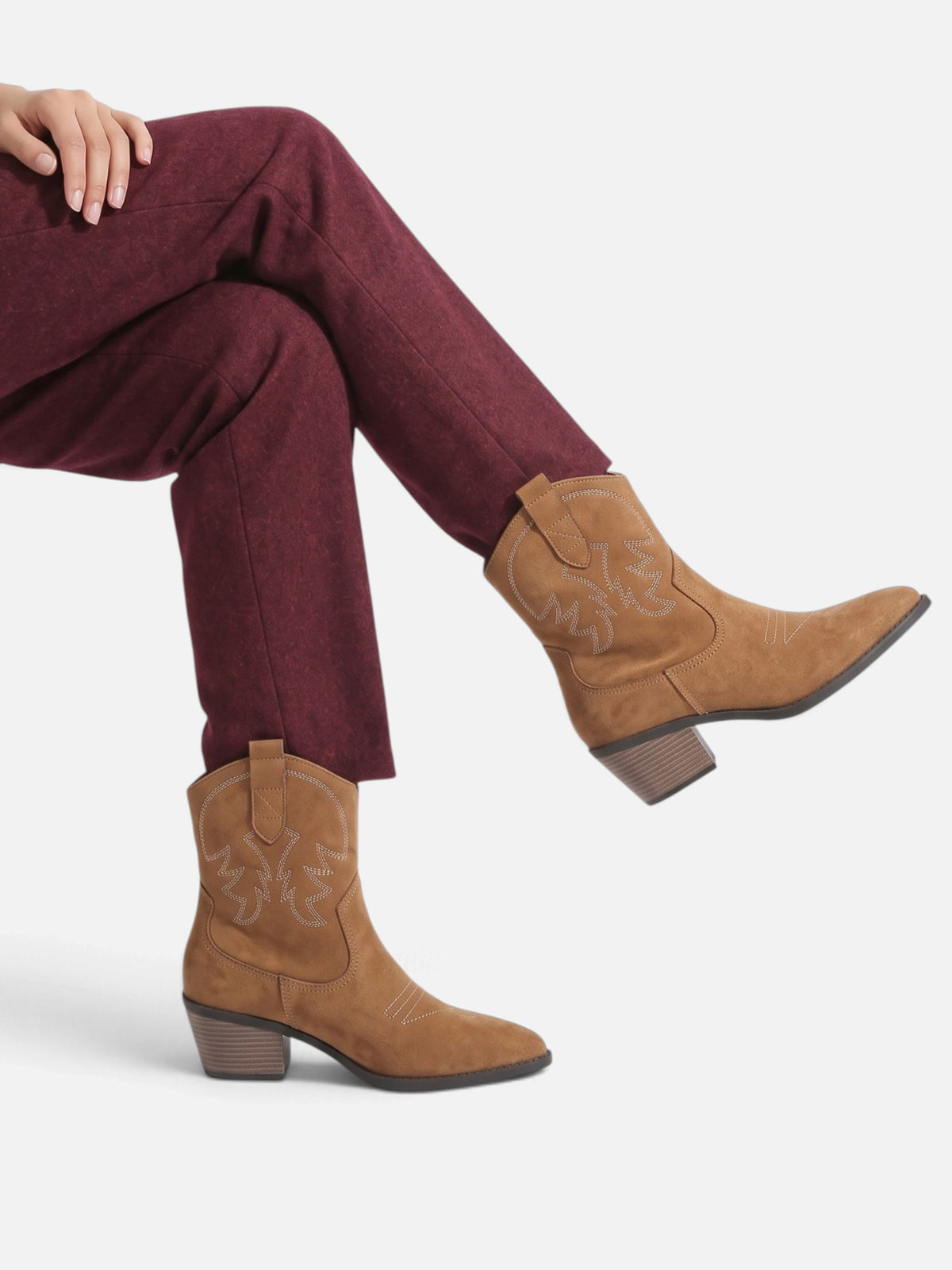 Bottines Santiags Femme Brodées