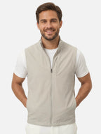 Gilet homme zippé col montant coupe sport et poche poitrine