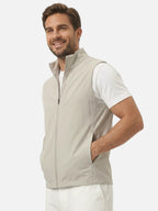 Gilet homme zippé col montant coupe sport et poche poitrine