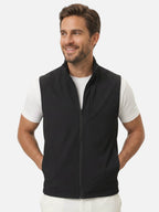 Gilet homme zippé col montant coupe sport et poche poitrine