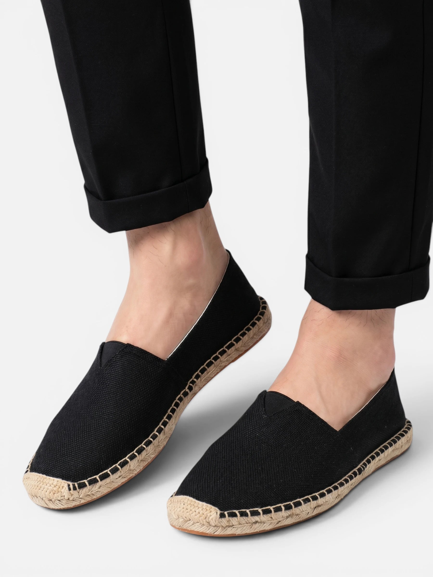 Casual espadrilles in textured canvas for men