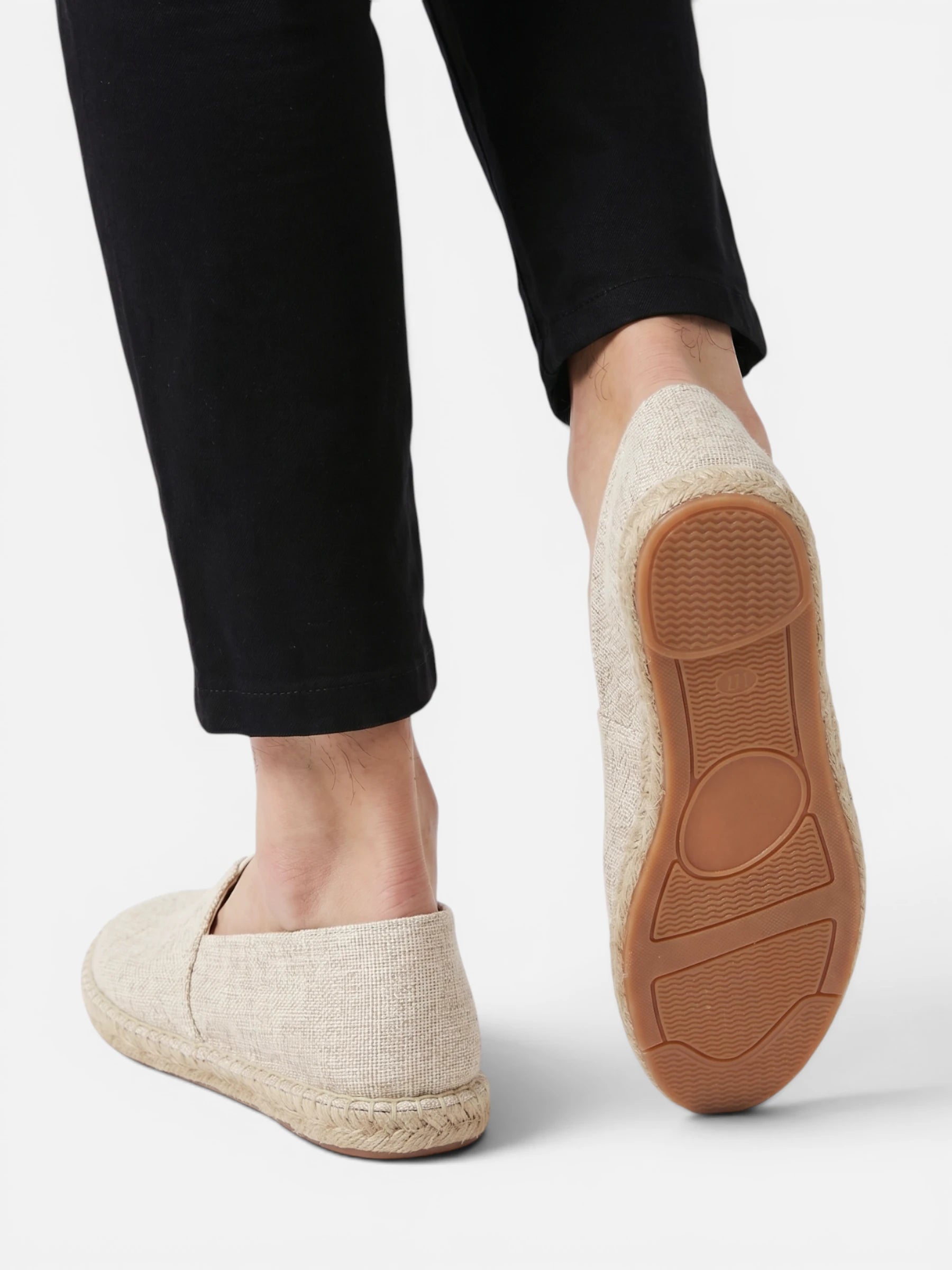 Espadrilles décontractées en toile texturée pour homme