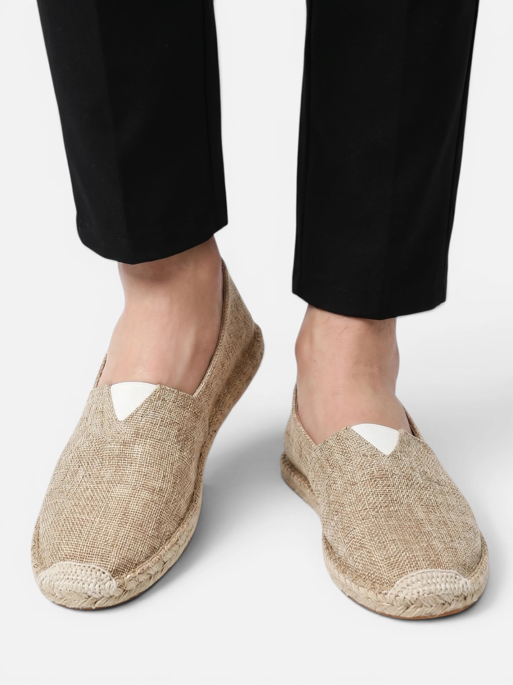 Casual espadrilles in textured canvas for men