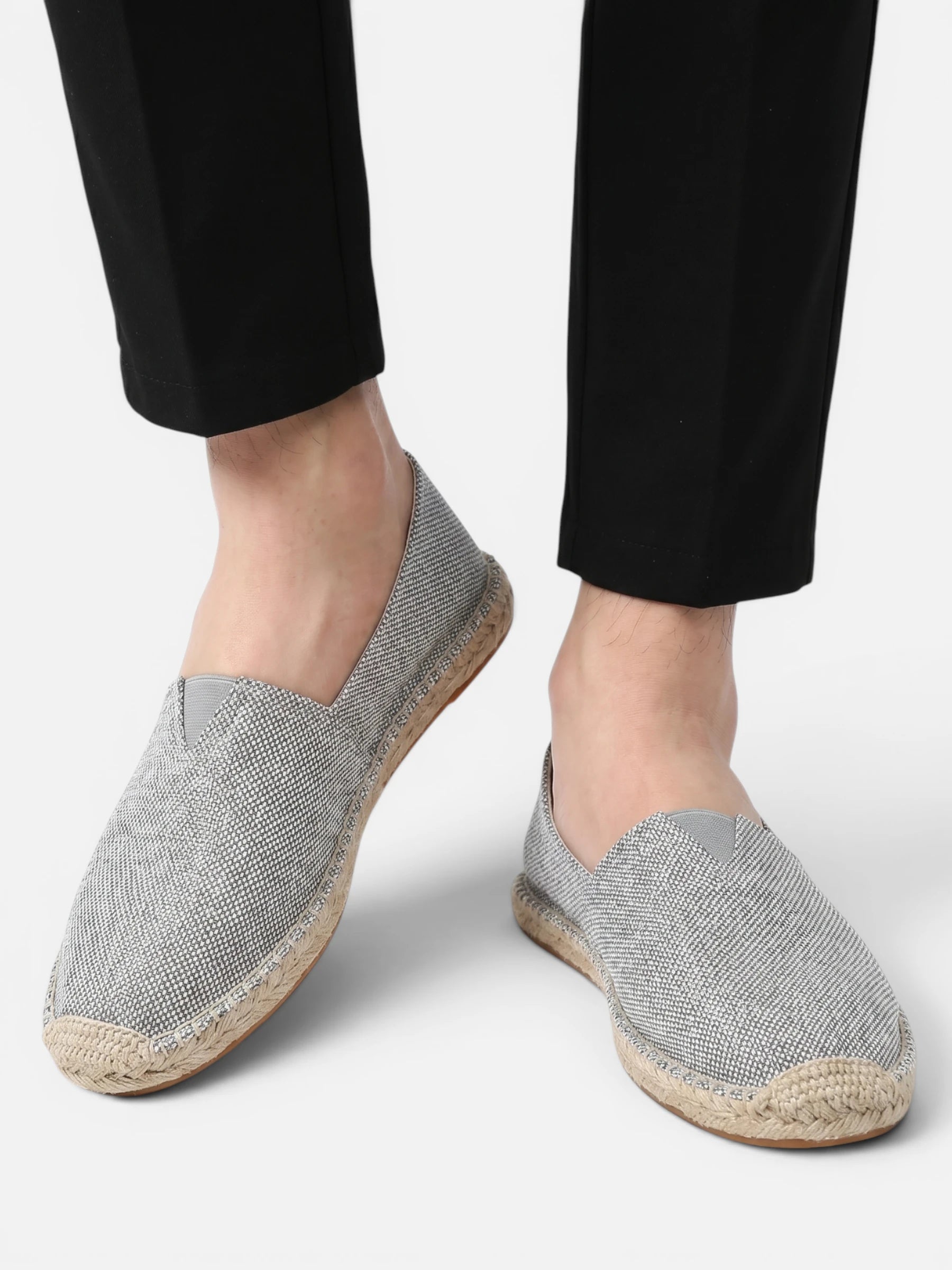 Casual espadrilles in textured canvas for men
