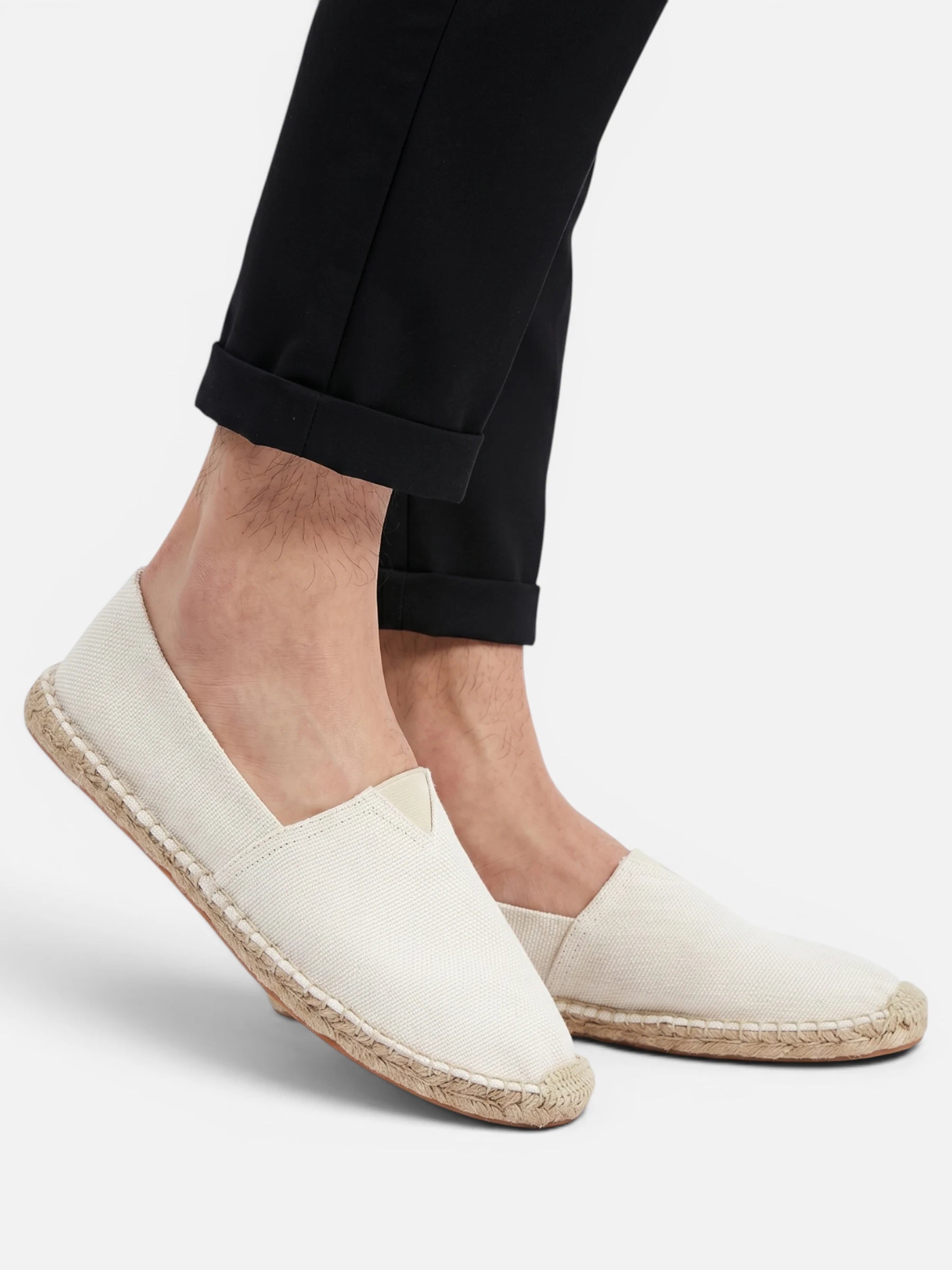 Casual espadrilles in textured canvas for men