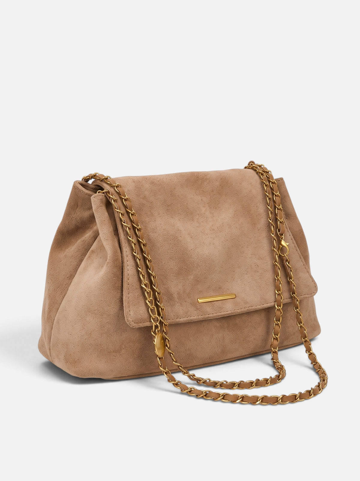 Sac Porté Épaule Femme Suédine Chaîne