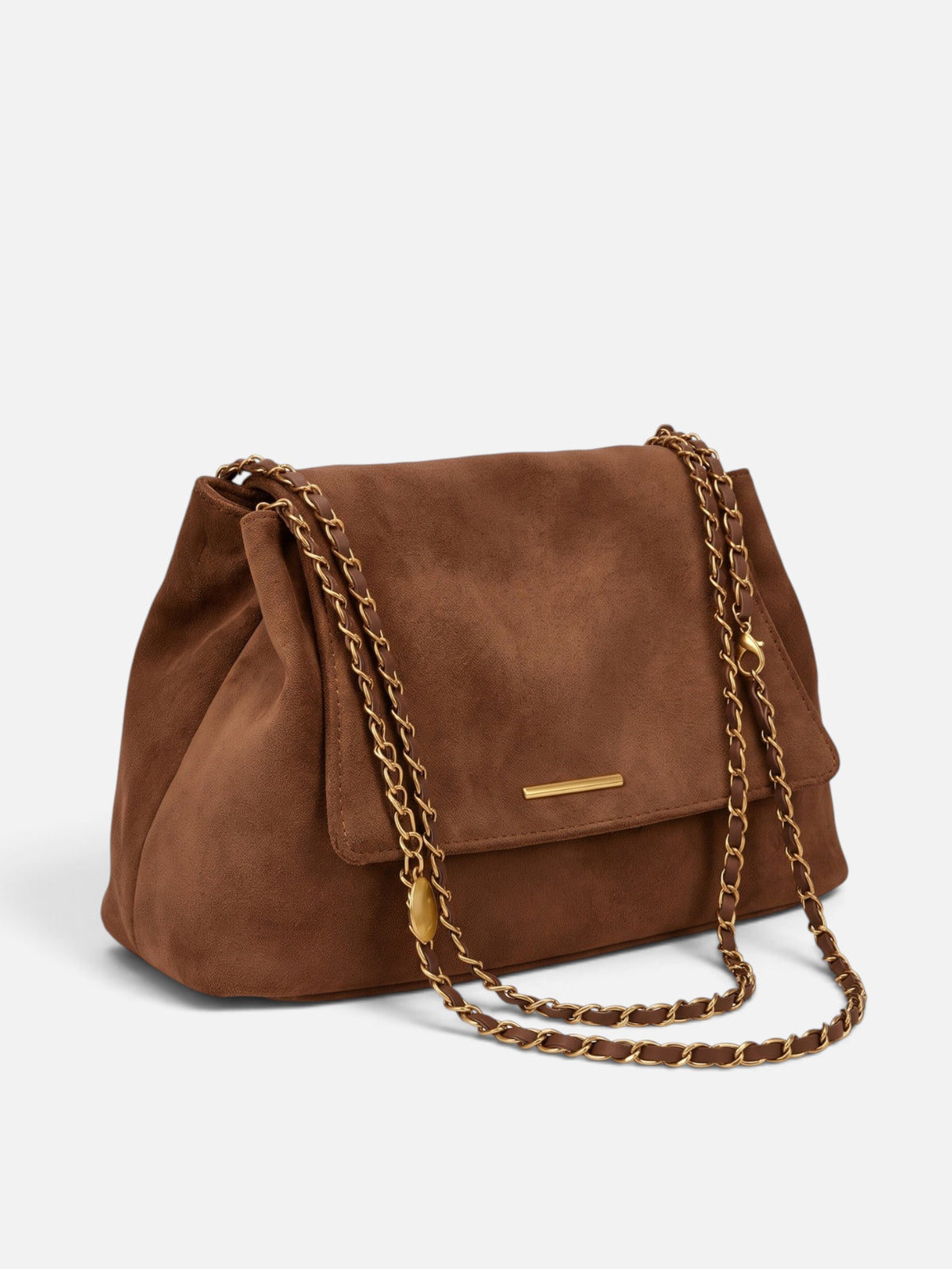 Sac Porté Épaule Femme Suédine Chaîne