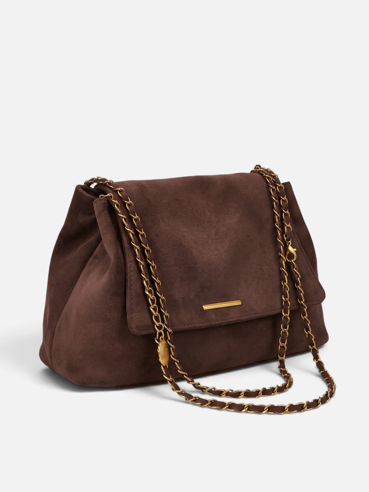 Sac Porté Épaule Femme Suédine Chaîne