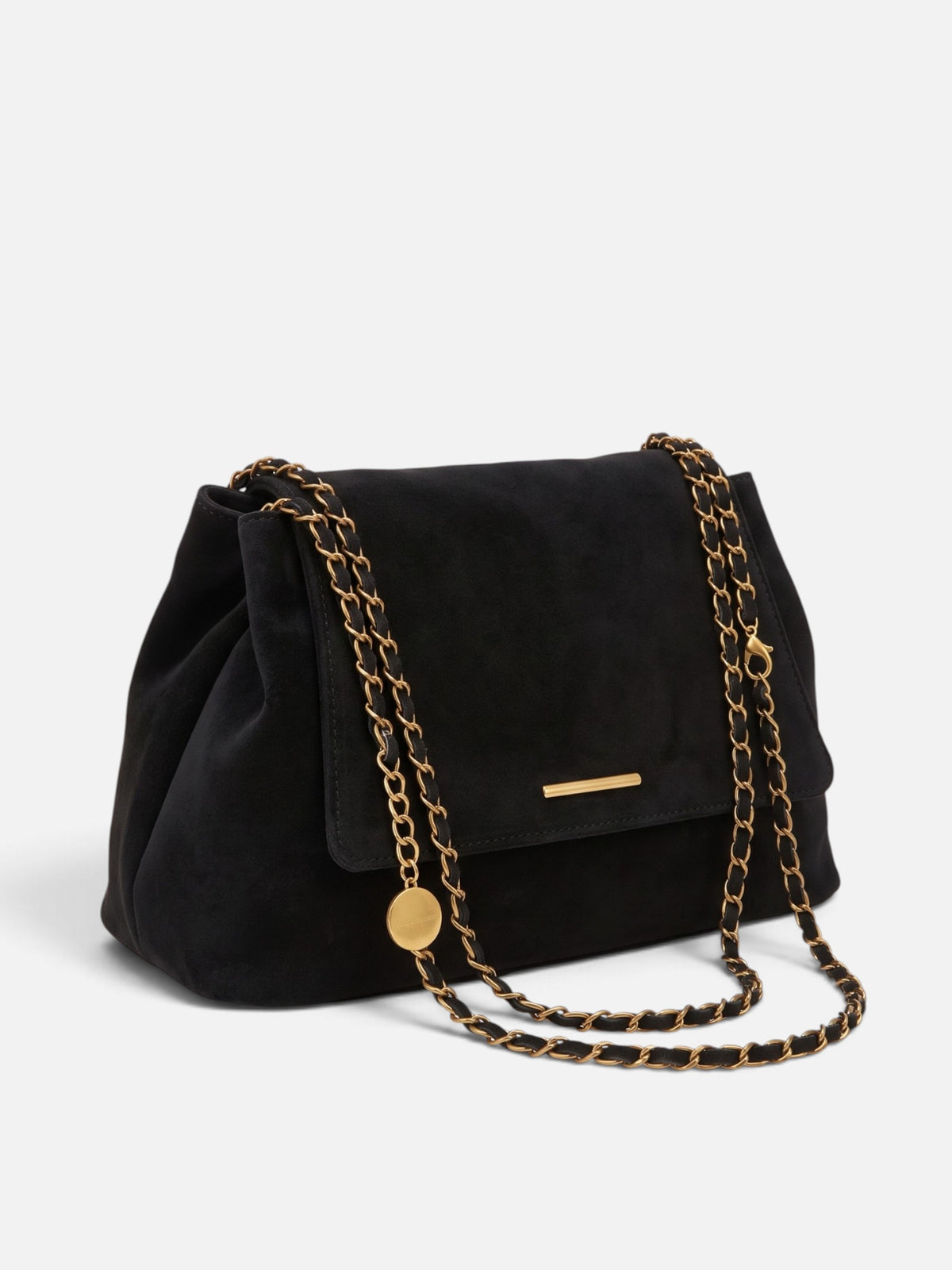 Sac Porté Épaule Femme Suédine Chaîne