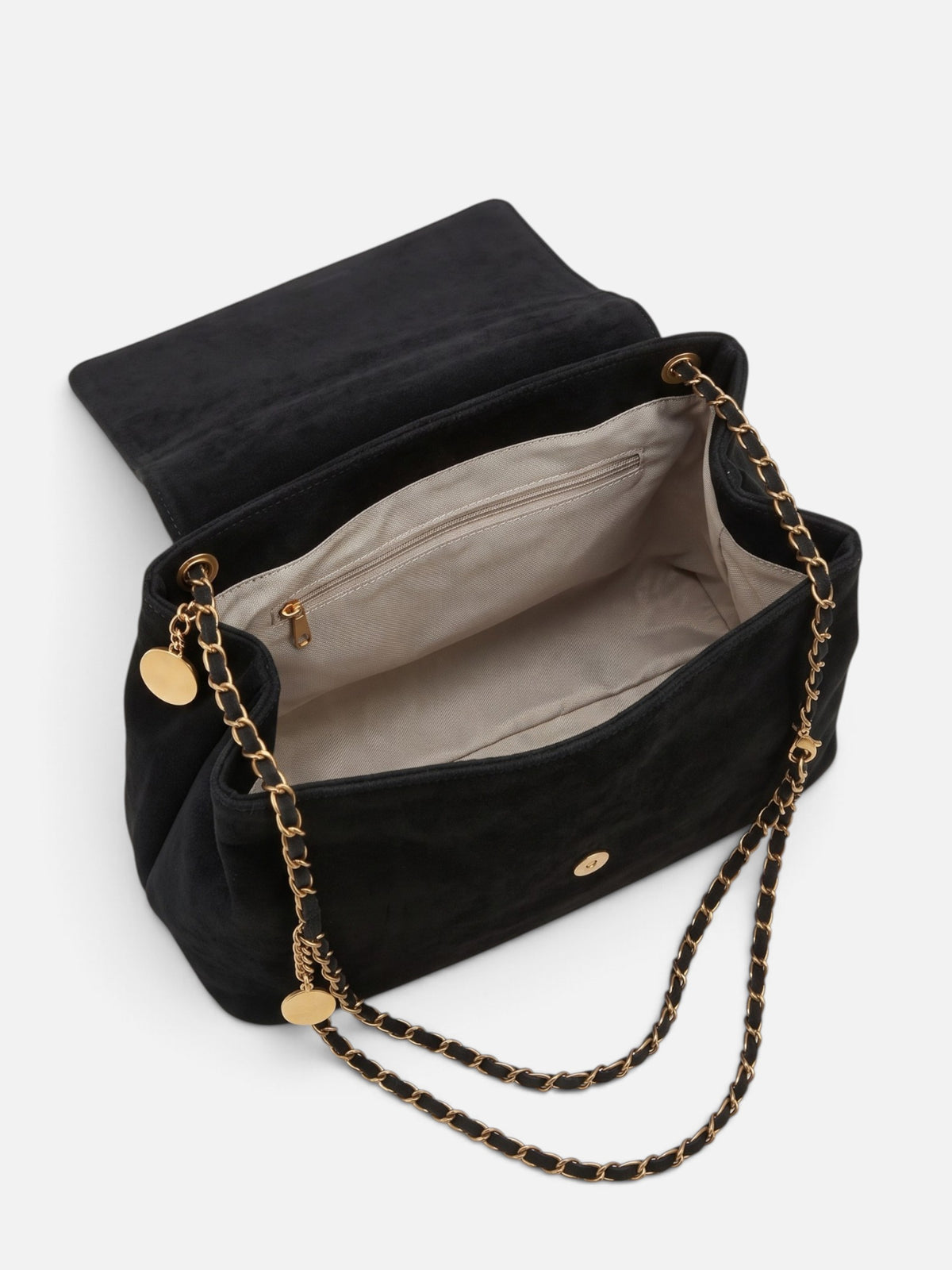 Sac Porté Épaule Femme Suédine Chaîne