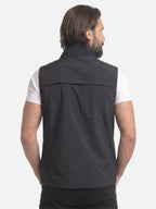 Chaleco sin mangas para hombre – cuello alto y bolsillos con cremallera