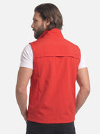 Chaleco sin mangas para hombre – cuello alto y bolsillos con cremallera