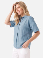 Chemise Femme Col Polo Manches Courtes