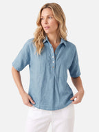 Chemise Femme Col Polo Manches Courtes
