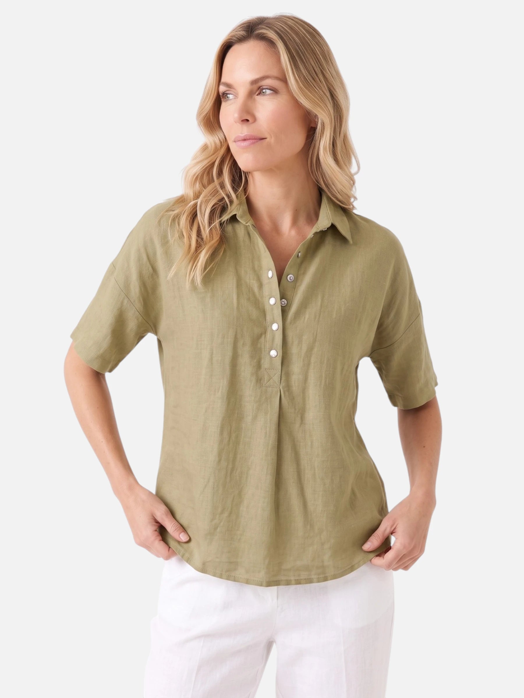 Chemise Femme Col Polo Manches Courtes