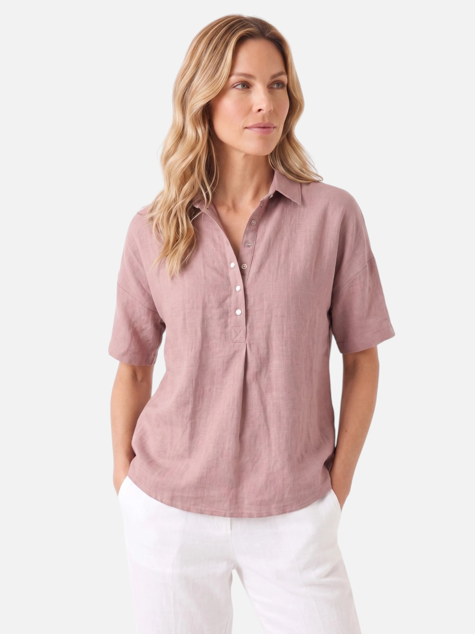 Chemise Femme Col Polo Manches Courtes
