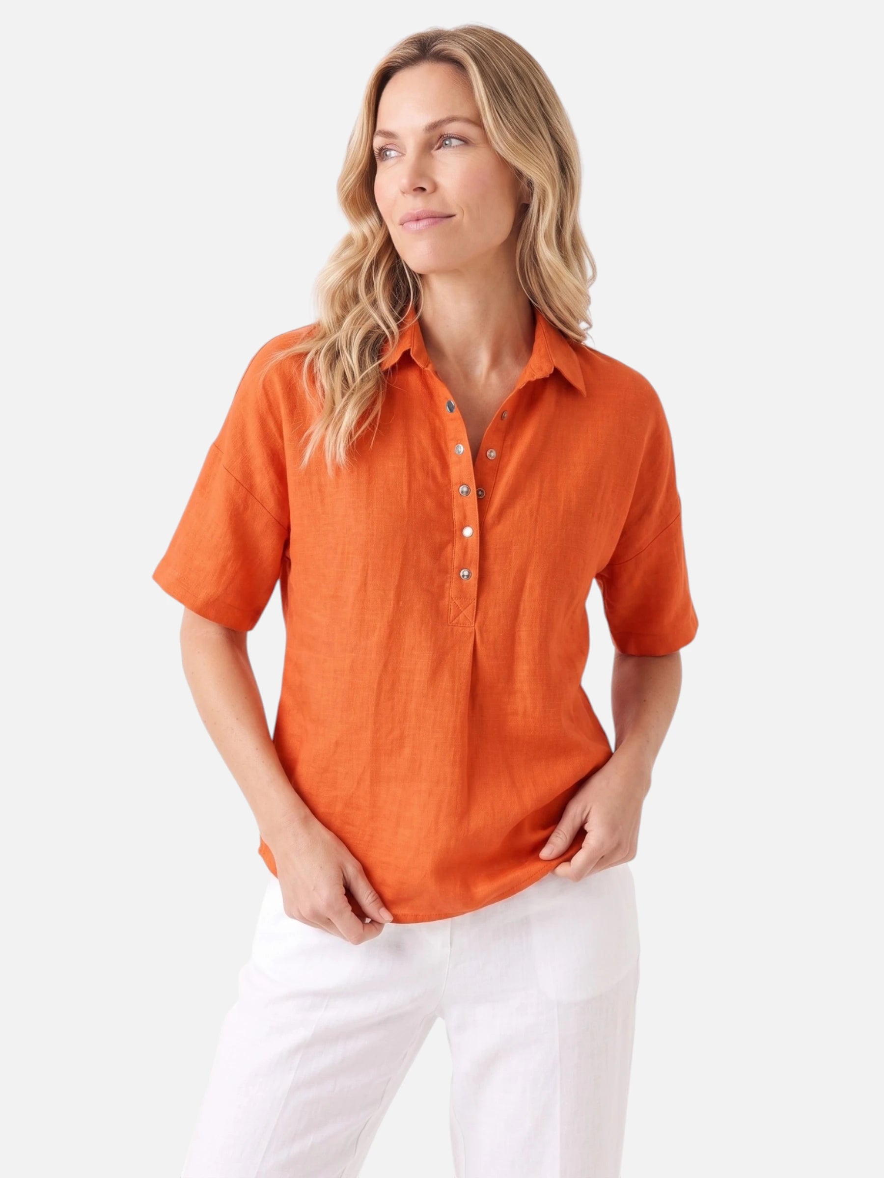 Chemise Femme Col Polo Manches Courtes