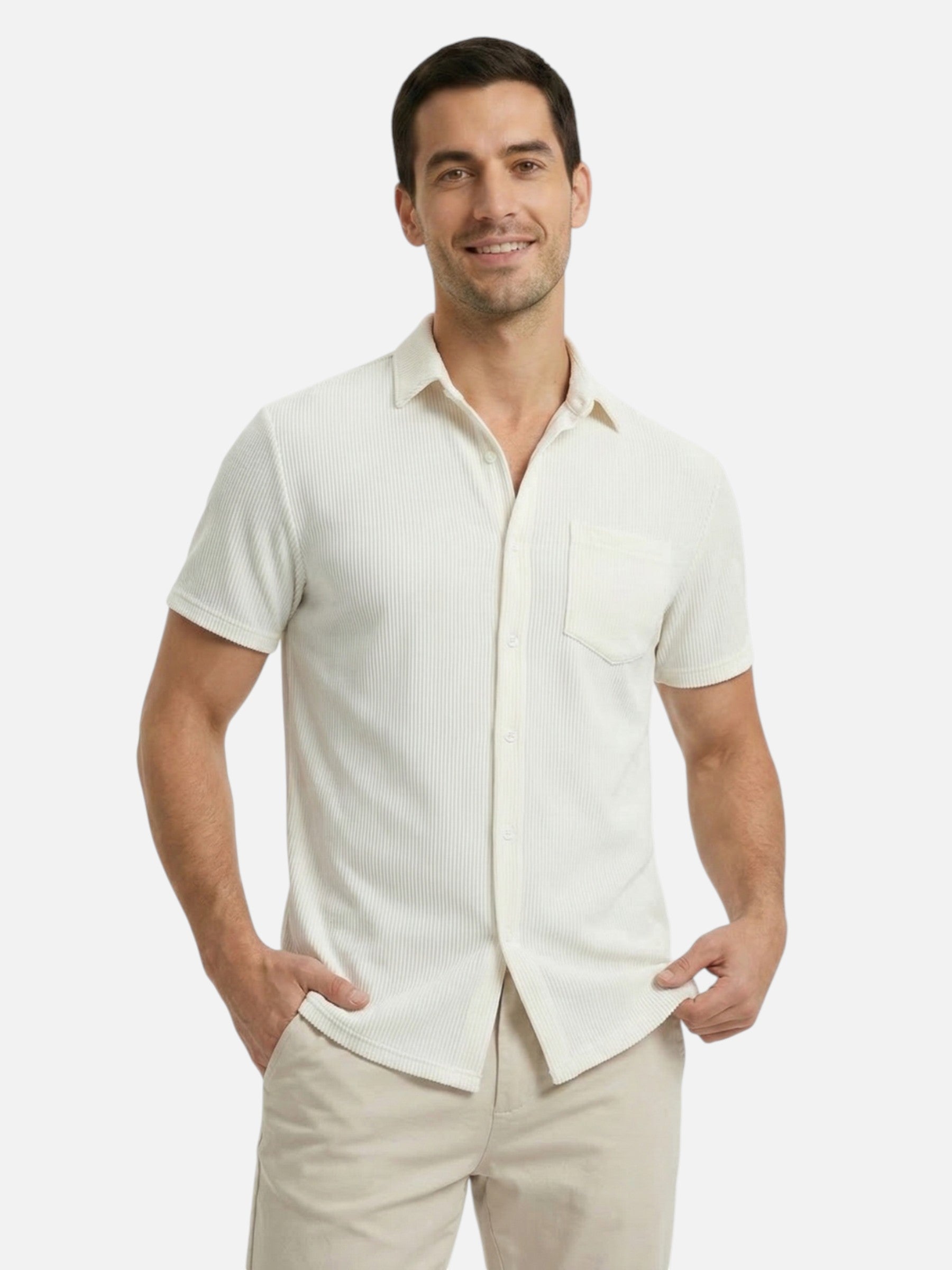 Chemise homme manches courtes légère et respirante