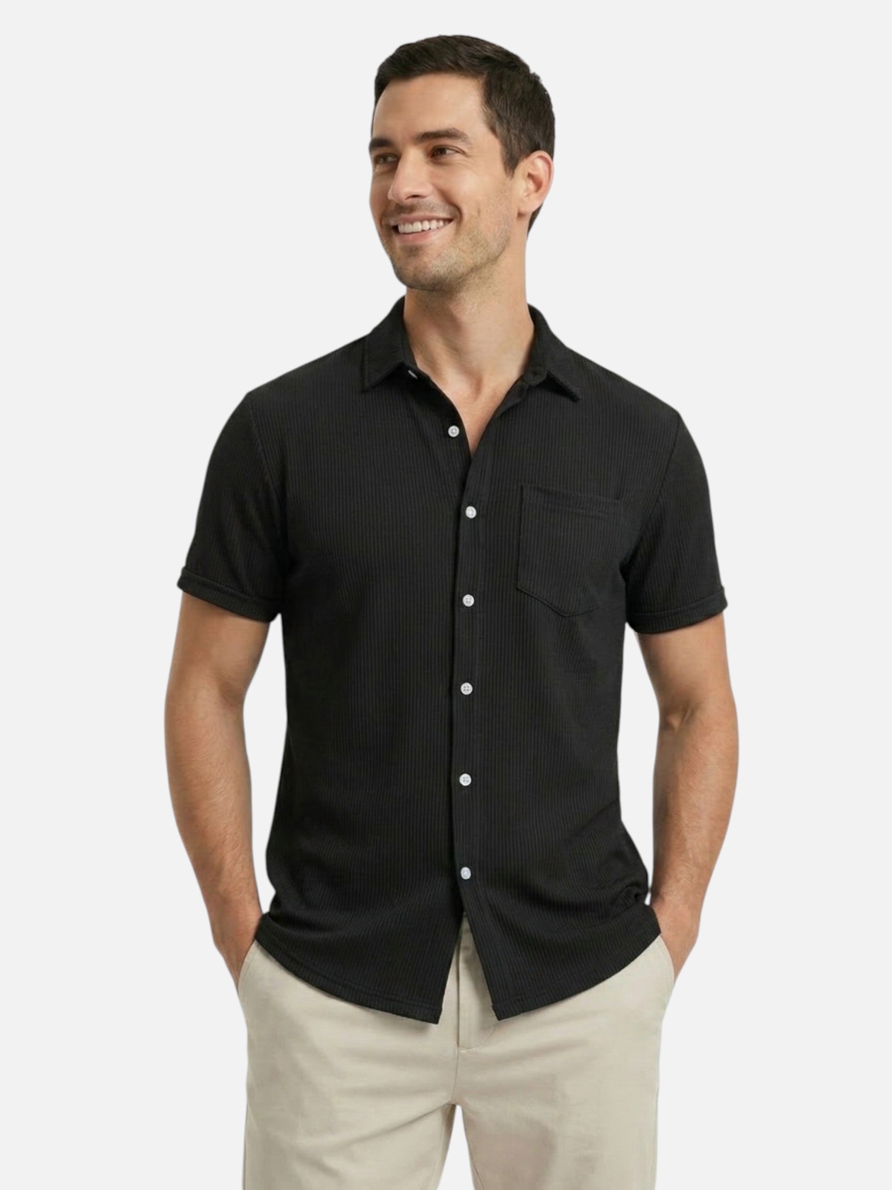 Chemise homme manches courtes légère et respirante