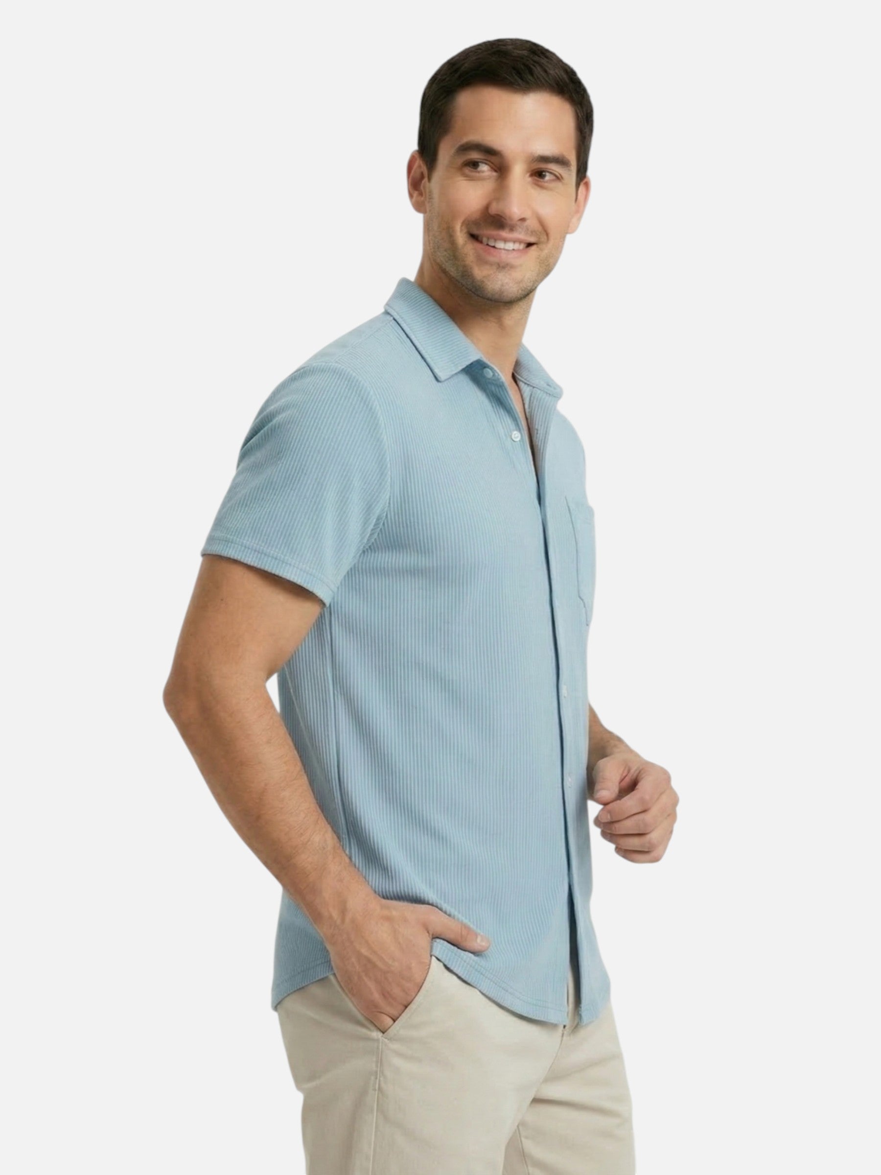 Chemise homme manches courtes légère et respirante