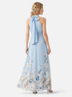 Robe Femme Maxi Halter Neck Imprimé Fleuri