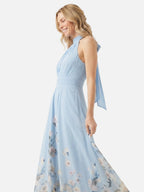 Robe Femme Maxi Halter Neck Imprimé Fleuri