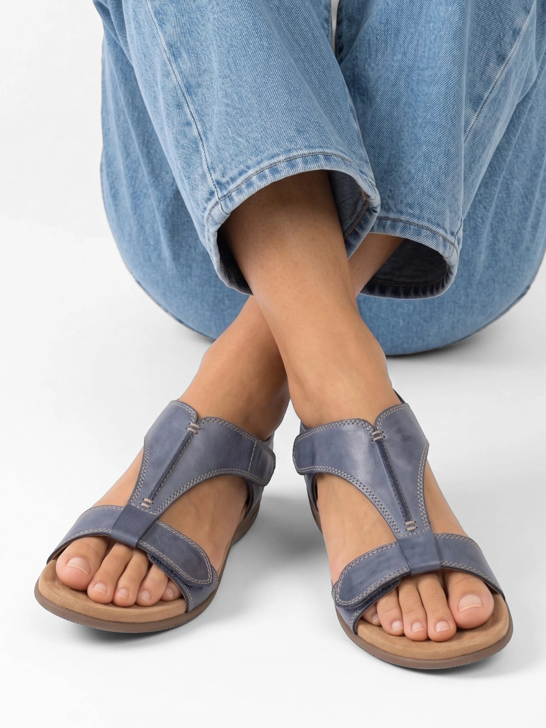 Sandales Femme Plates Confort à Scratch