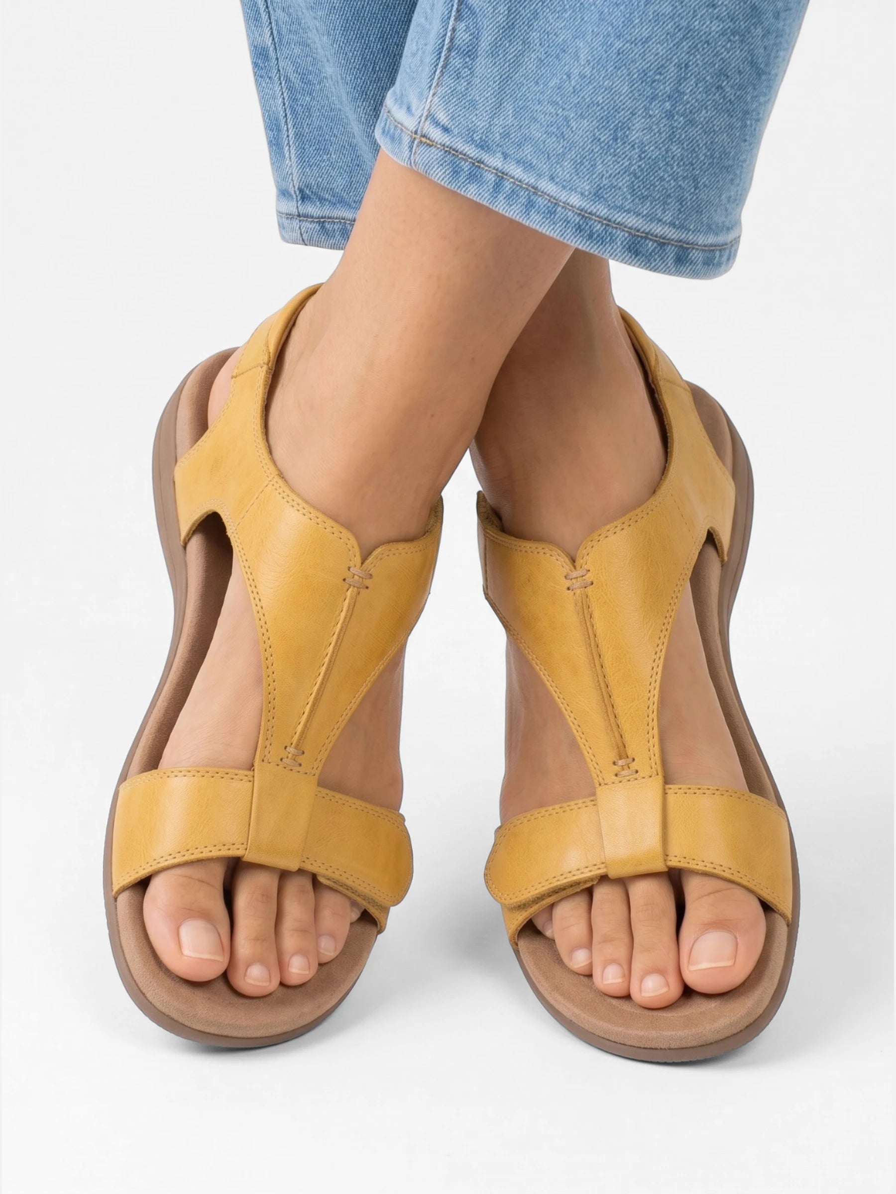 Sandales Femme Plates Confort à Scratch